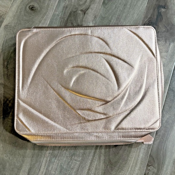 Lancome Handbags - Lancome Rose Gold large makeup travel case ~ NEW
